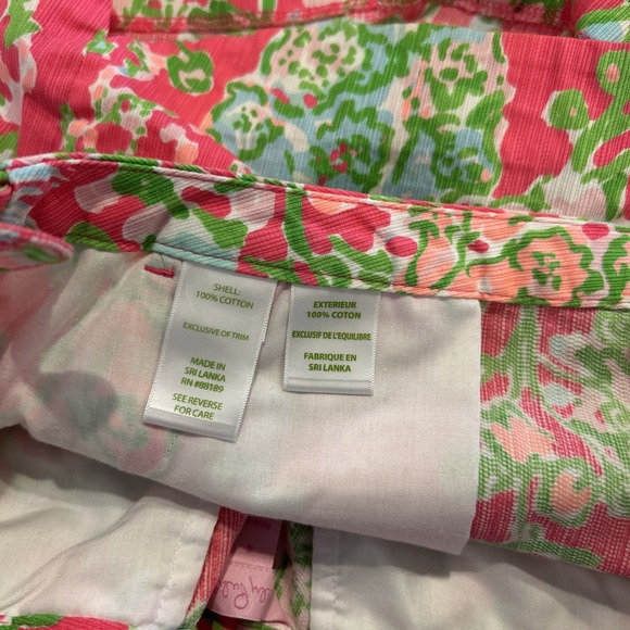 Lilly Pulitzer Adie Shorts Sz 4 Pink Floral Southern Charm 4" Preppy Coastal - Picture 7 of 7